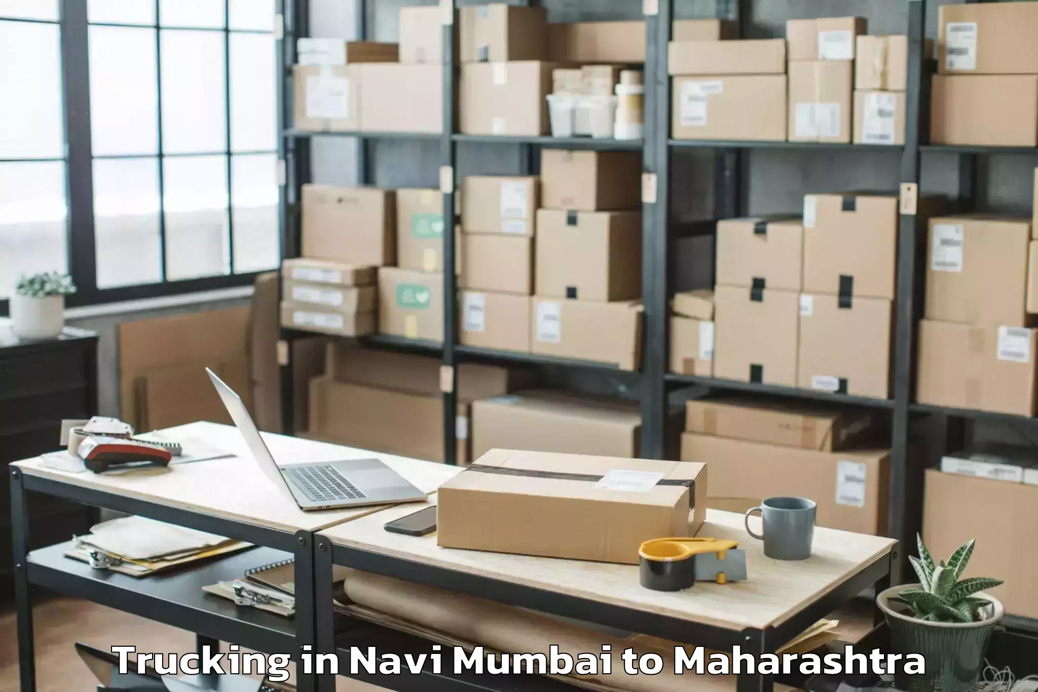 Top Navi Mumbai to Sangamner Trucking Available